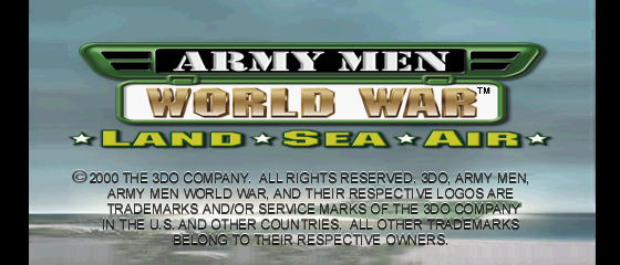 Army Men: World War - Land, Sea Air Title Screen